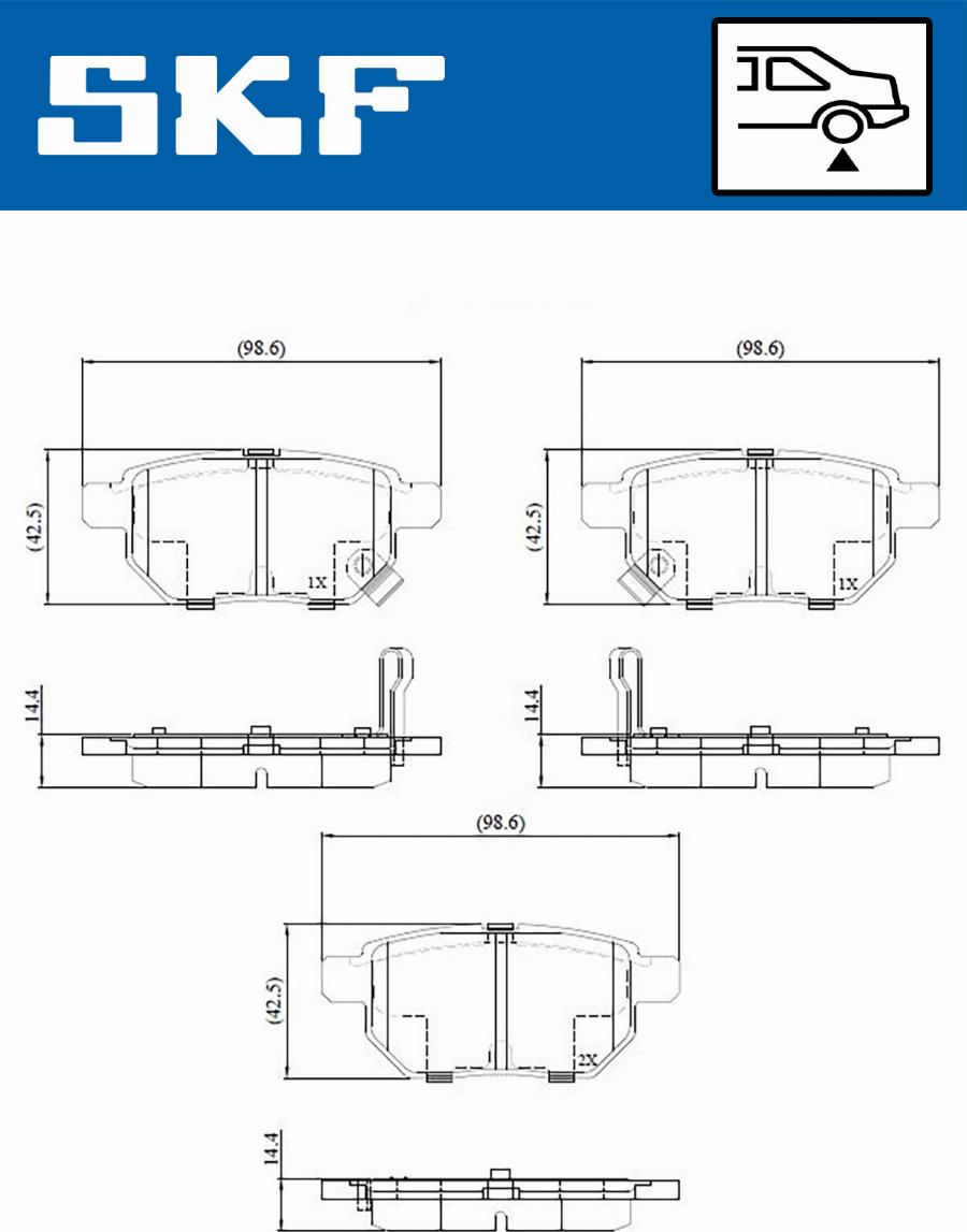 SKF VKBP 90282 A - Kit pastiglie freno, Freno a disco www.autoricambit.com