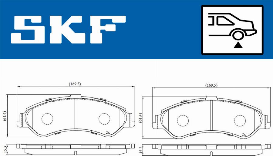 SKF VKBP 90221 - Kit pastiglie freno, Freno a disco www.autoricambit.com