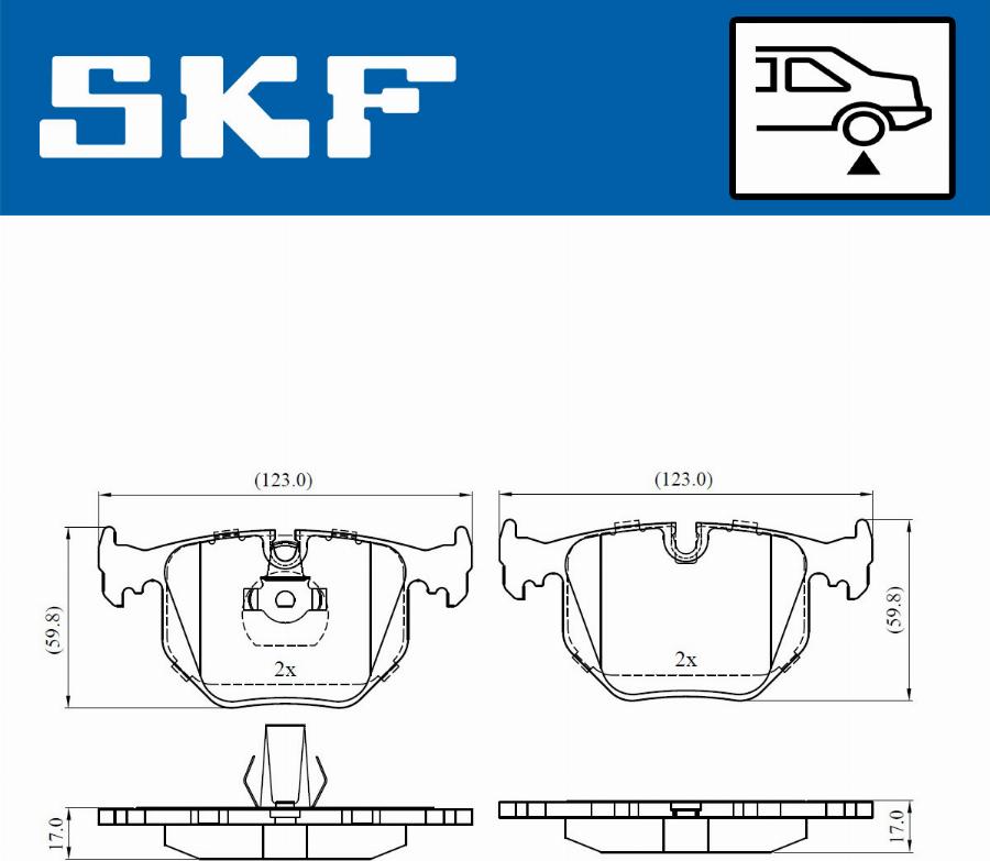 SKF VKBP 90279 - Kit pastiglie freno, Freno a disco www.autoricambit.com