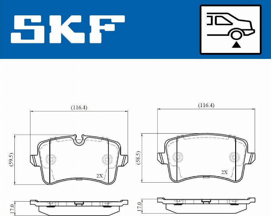 SKF VKBP 90793 E - Kit pastiglie freno, Freno a disco www.autoricambit.com