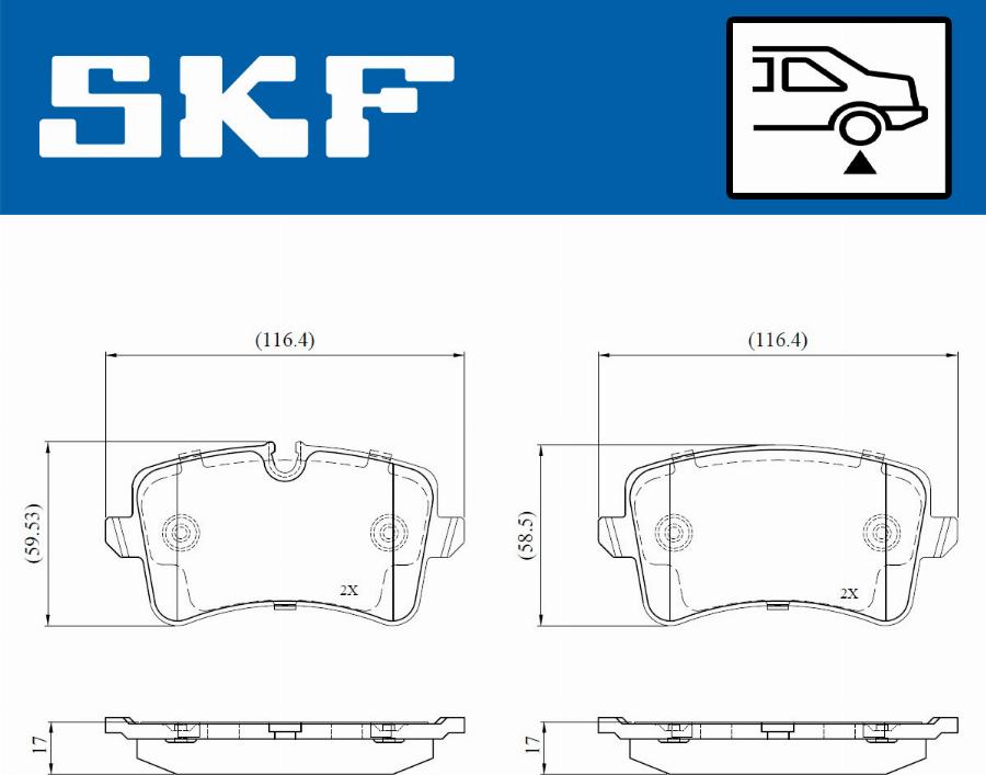 SKF VKBP 90792 E - Kit pastiglie freno, Freno a disco www.autoricambit.com