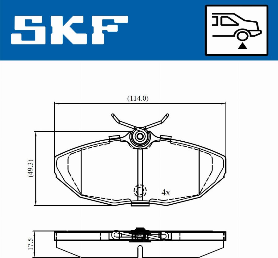 SKF VKBP 90709 - Kit pastiglie freno, Freno a disco www.autoricambit.com