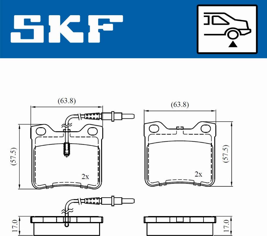 SKF VKBP 91059 E - Kit pastiglie freno, Freno a disco www.autoricambit.com