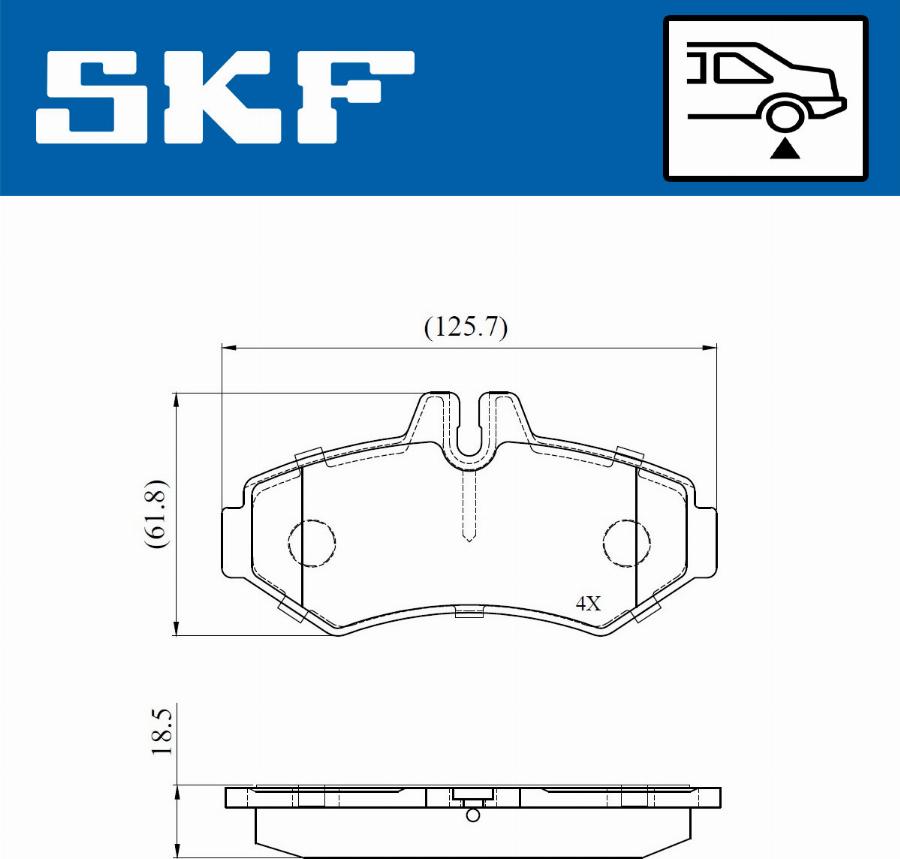 SKF VKBP 91027 - Kit pastiglie freno, Freno a disco www.autoricambit.com