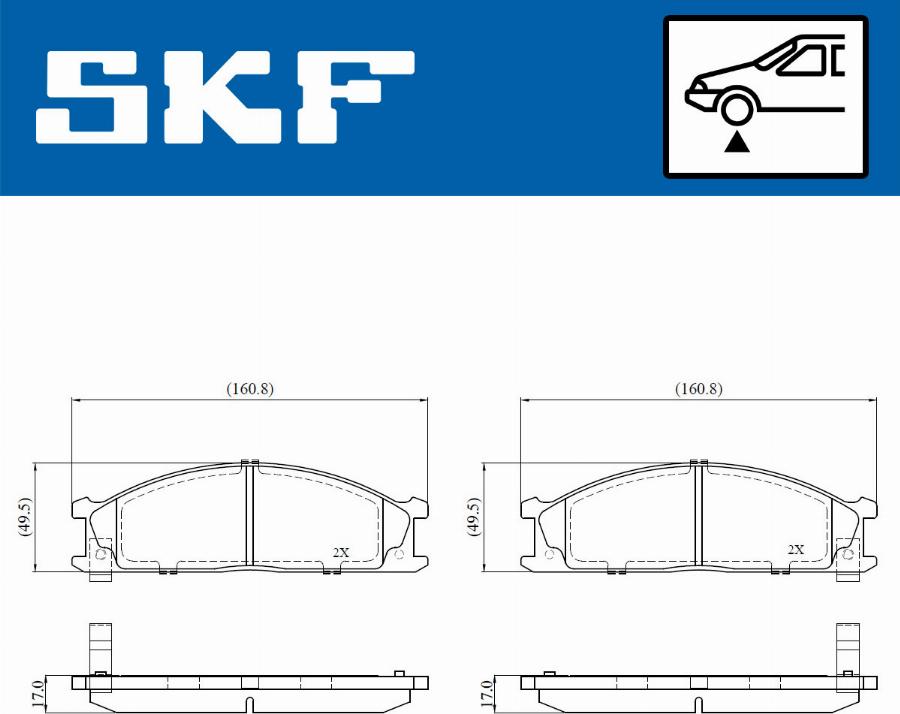 SKF VKBP 80906 A - Kit pastiglie freno, Freno a disco www.autoricambit.com