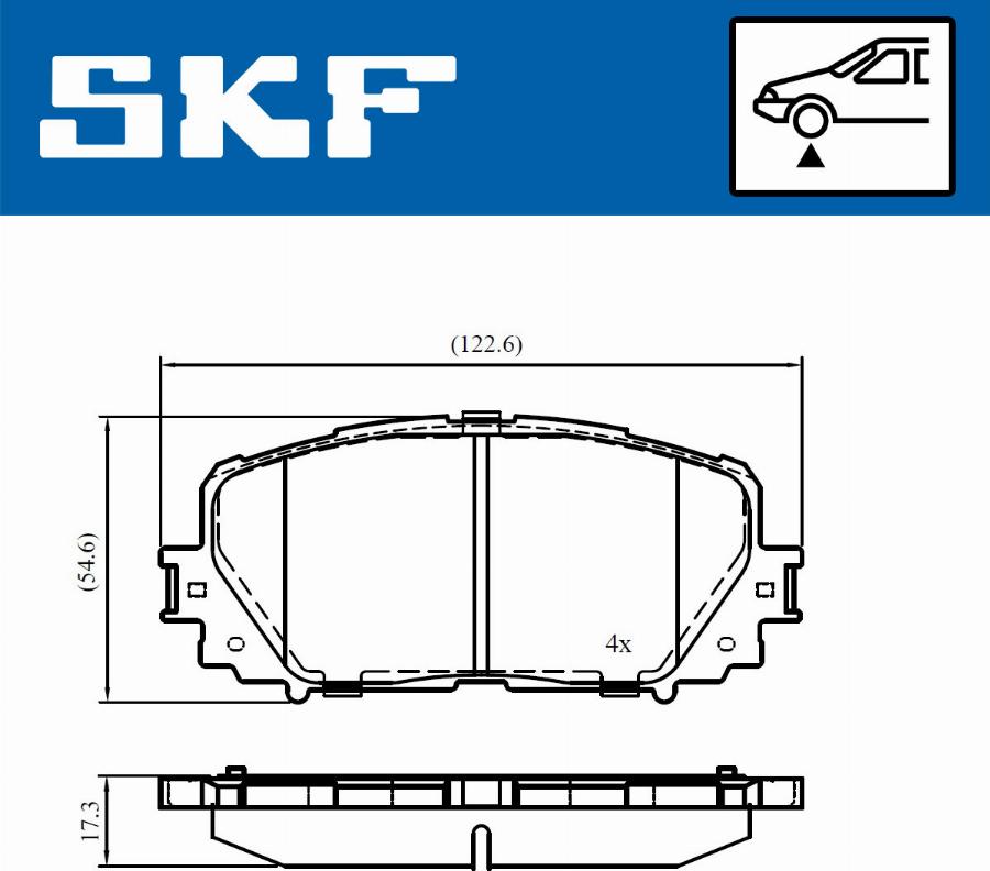 SKF VKBP 80970 - Kit pastiglie freno, Freno a disco www.autoricambit.com