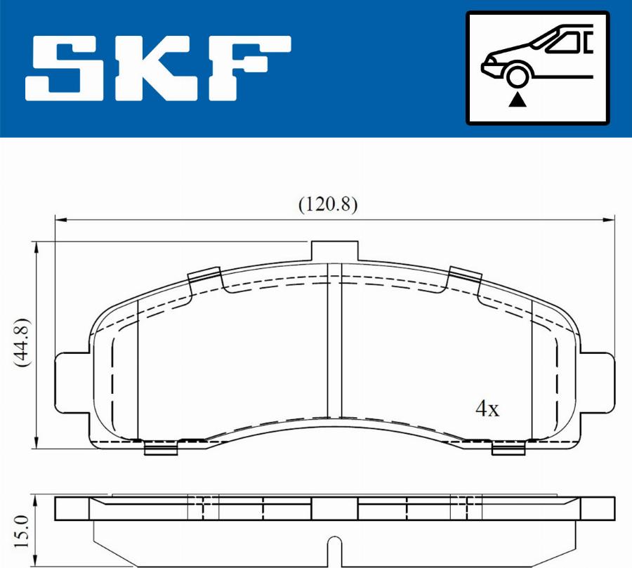 SKF VKBP 80492 - Kit pastiglie freno, Freno a disco www.autoricambit.com