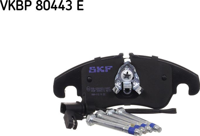 SKF VKBP 80443 E - Kit pastiglie freno, Freno a disco www.autoricambit.com