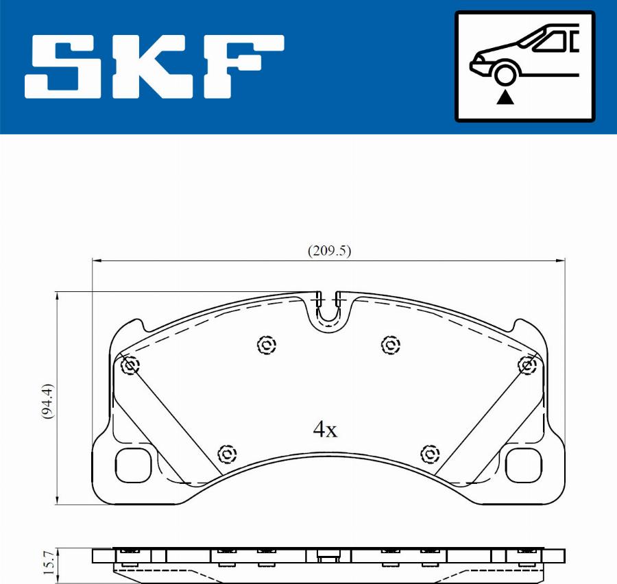 SKF VKBP 80461 - Kit pastiglie freno, Freno a disco www.autoricambit.com