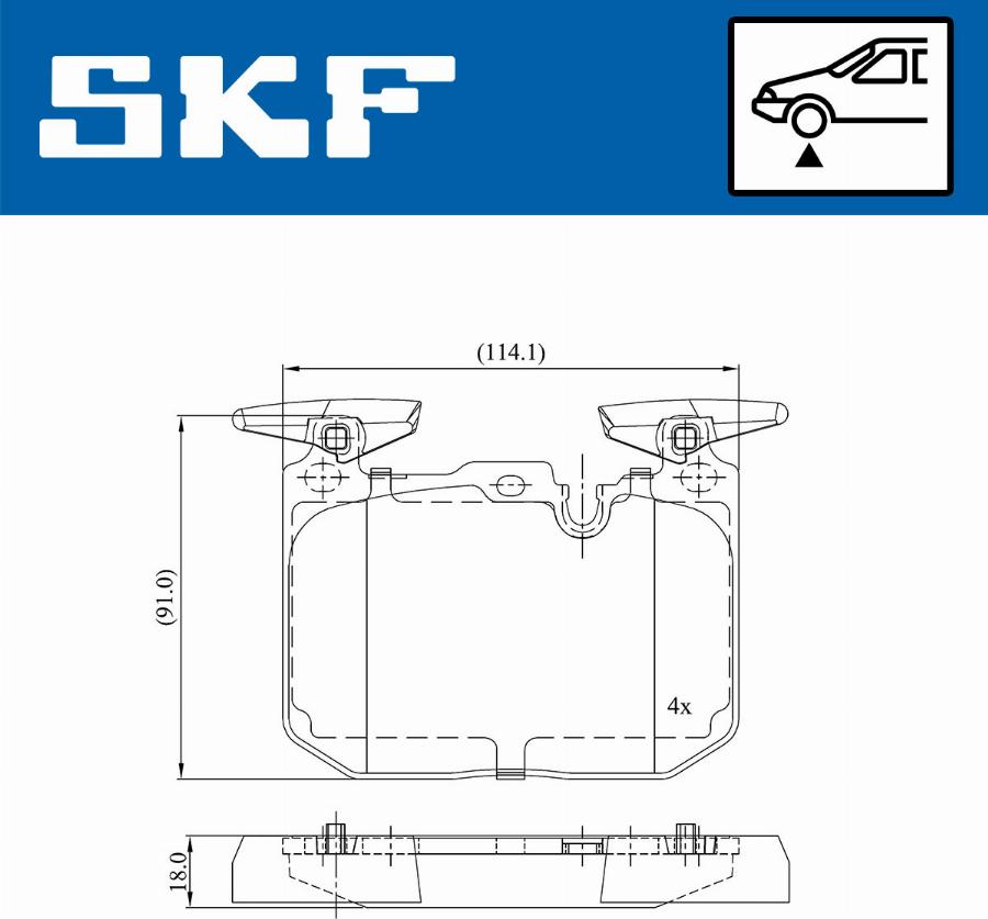 SKF VKBP 80467 - Kit pastiglie freno, Freno a disco www.autoricambit.com