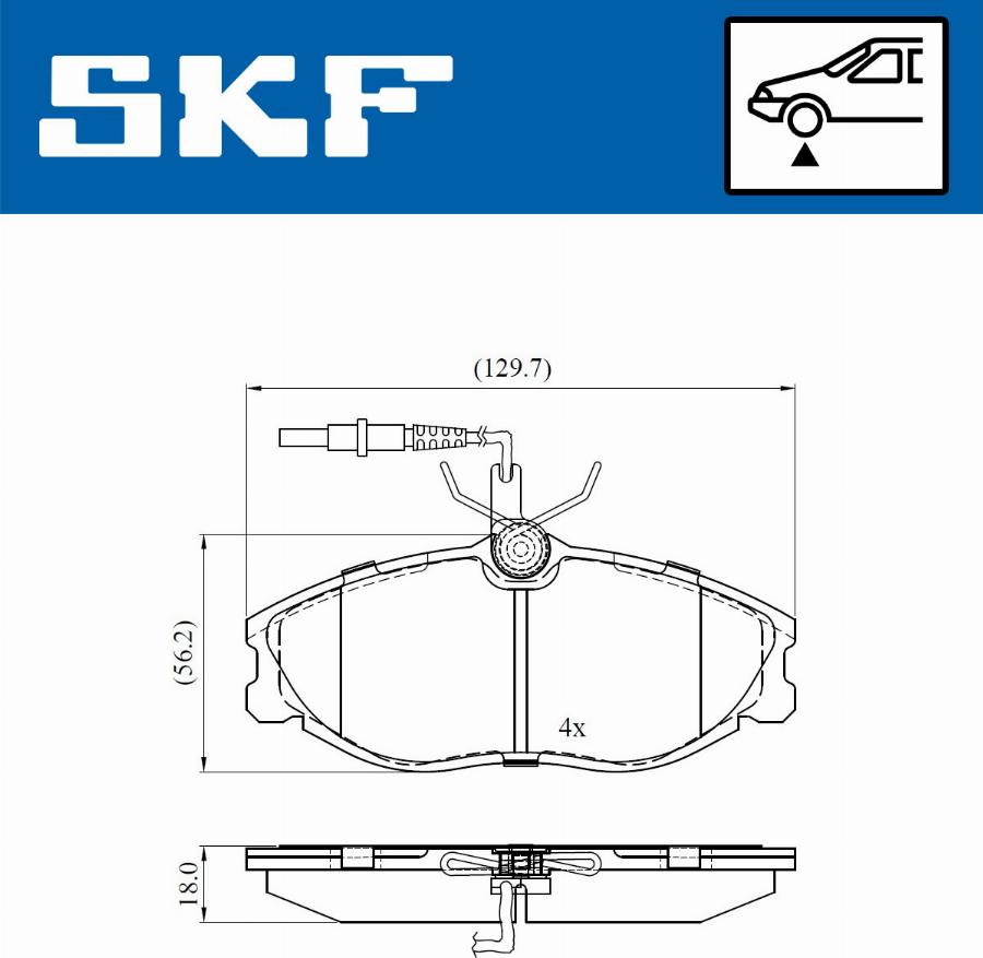 SKF VKBP 80477 E - Kit pastiglie freno, Freno a disco www.autoricambit.com