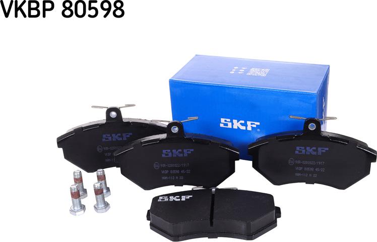 SKF VKBP 80598 - Kit pastiglie freno, Freno a disco www.autoricambit.com