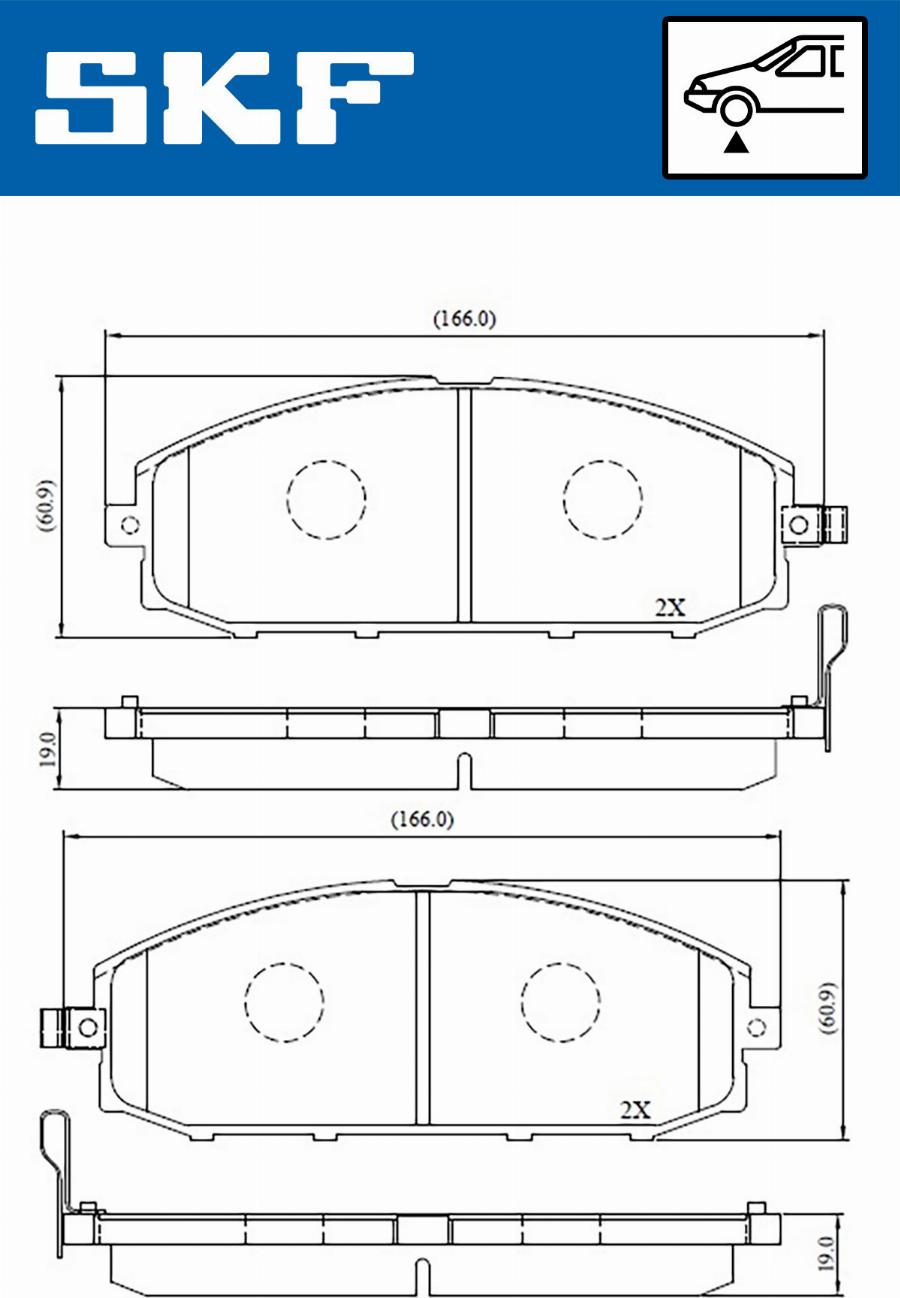 SKF VKBP 80509 A - Kit pastiglie freno, Freno a disco www.autoricambit.com