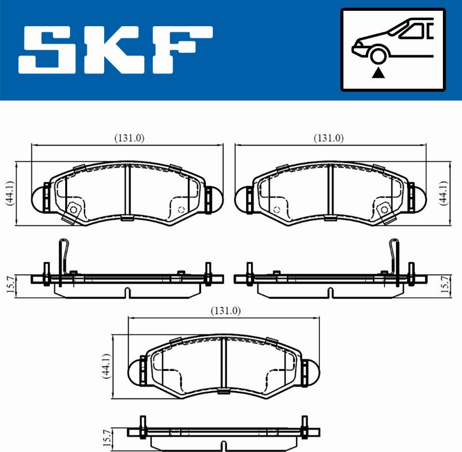 SKF VKBP 80500 A - Kit pastiglie freno, Freno a disco www.autoricambit.com