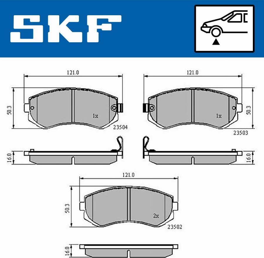 SKF VKBP 80535 A - Kit pastiglie freno, Freno a disco www.autoricambit.com