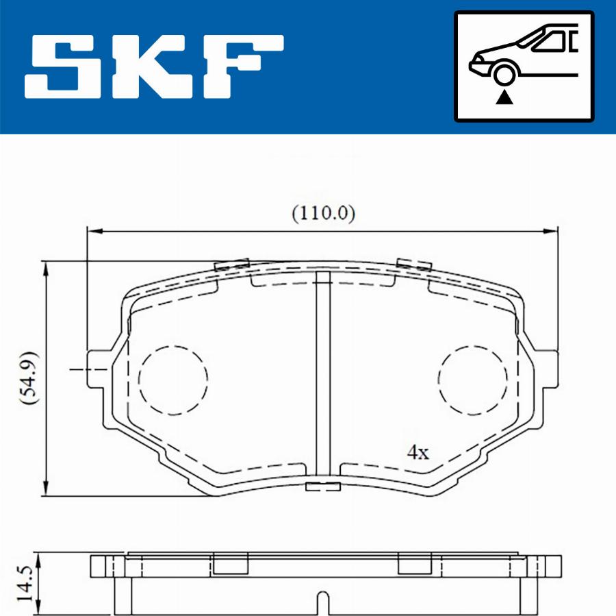 SKF VKBP 80531 A - Kit pastiglie freno, Freno a disco www.autoricambit.com