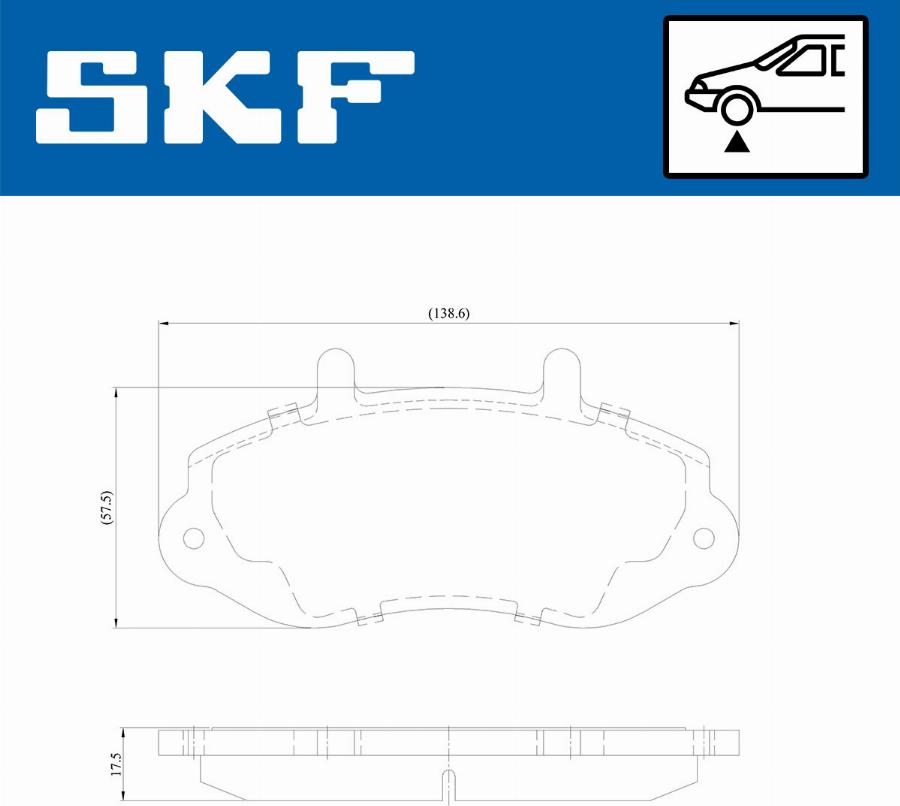 SKF VKBP 80522 - Kit pastiglie freno, Freno a disco www.autoricambit.com