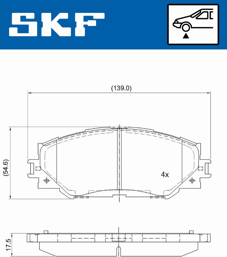 SKF VKBP 80579 - Kit pastiglie freno, Freno a disco www.autoricambit.com