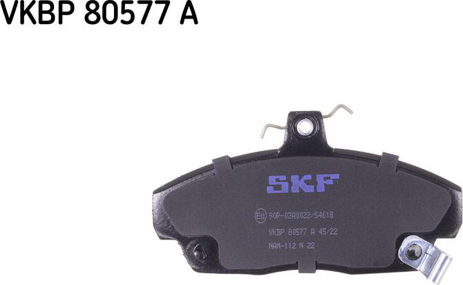 SKF VKBP 80577 A - Kit pastiglie freno, Freno a disco www.autoricambit.com