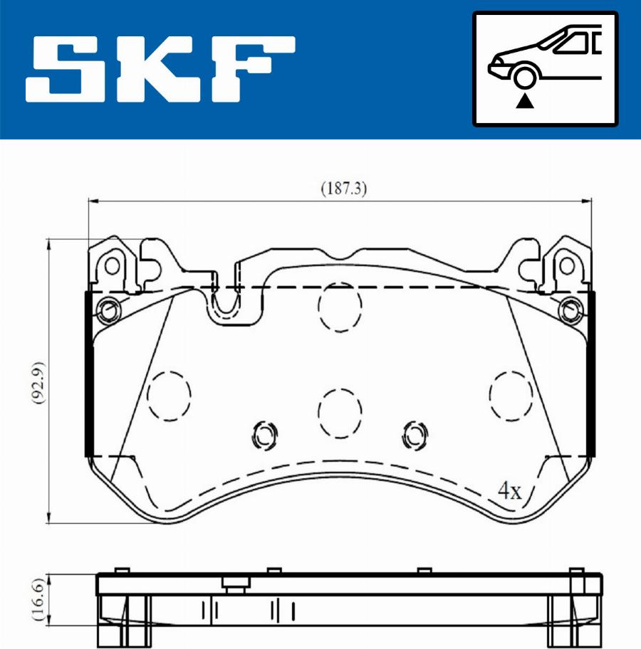 SKF VKBP 80643 E - Kit pastiglie freno, Freno a disco www.autoricambit.com