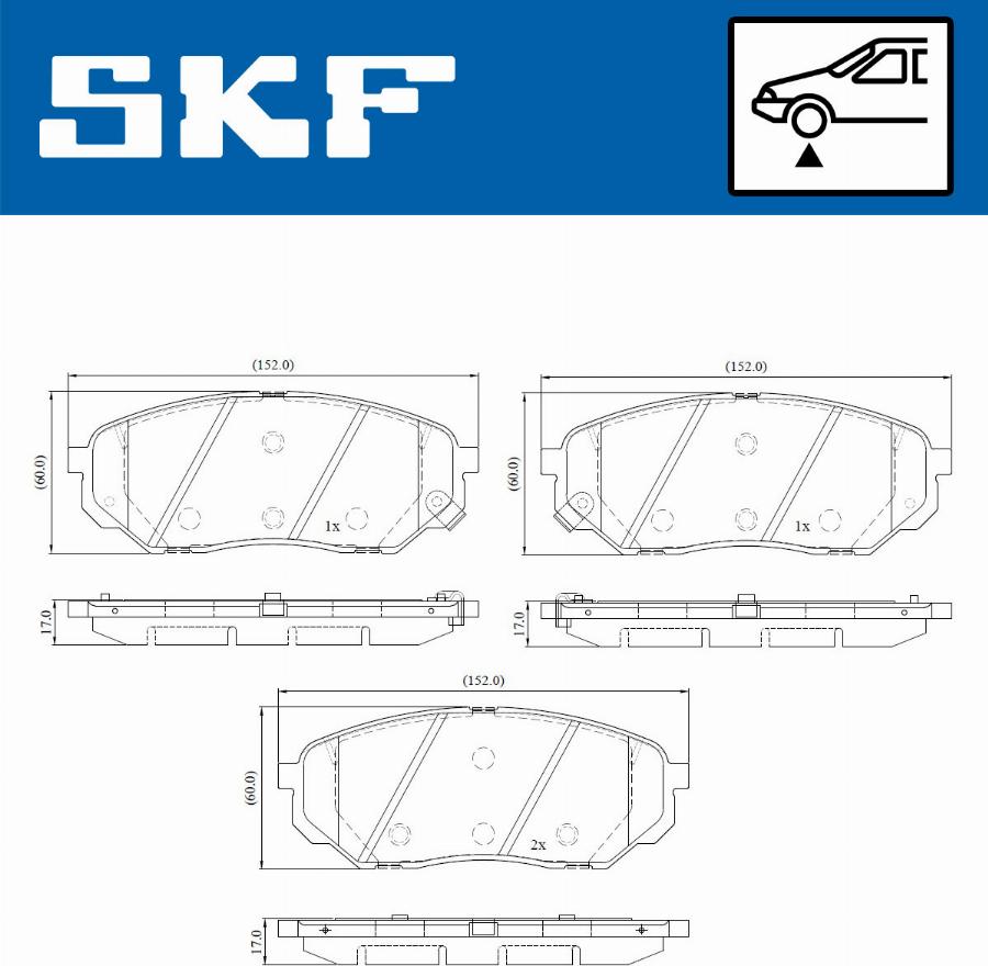 SKF VKBP 80636 A - Kit pastiglie freno, Freno a disco www.autoricambit.com