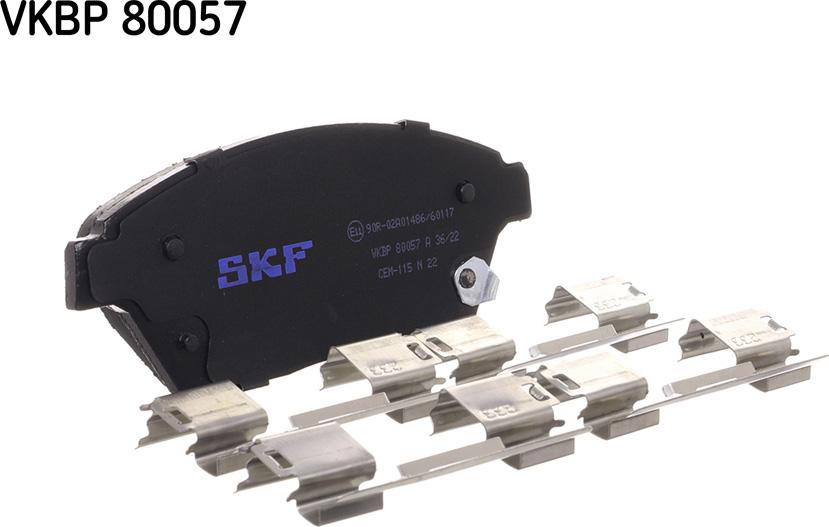 SKF VKBP 80057 A - Kit pastiglie freno, Freno a disco www.autoricambit.com