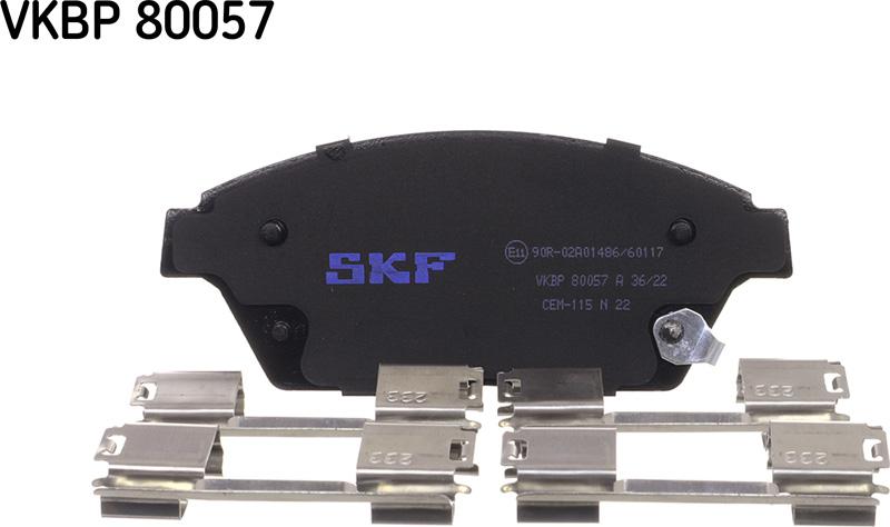 SKF VKBP 80057 A - Kit pastiglie freno, Freno a disco www.autoricambit.com