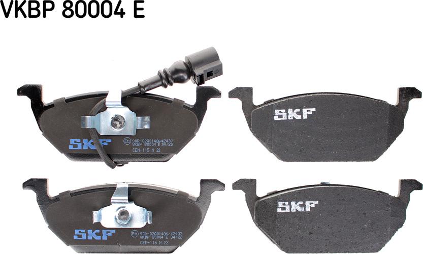 SKF VKBP 80004 E - Kit pastiglie freno, Freno a disco www.autoricambit.com