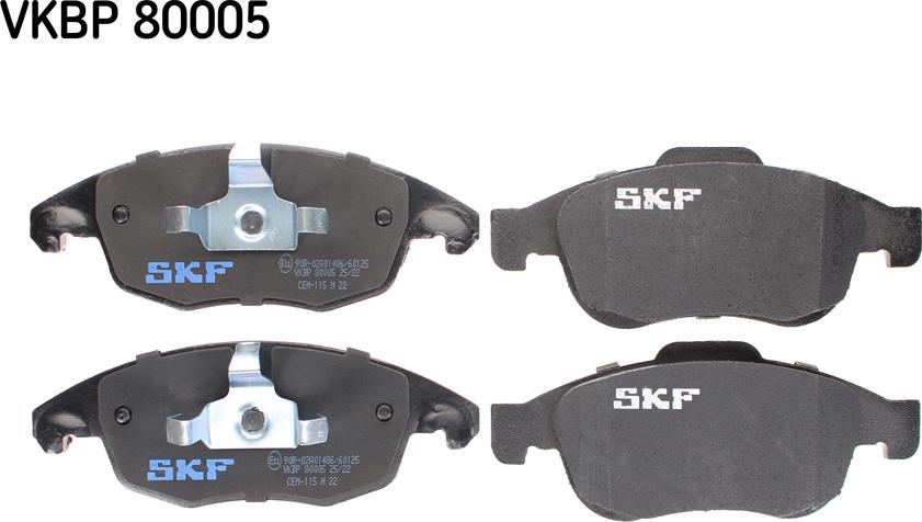 SKF VKBP 80005 - Kit pastiglie freno, Freno a disco www.autoricambit.com