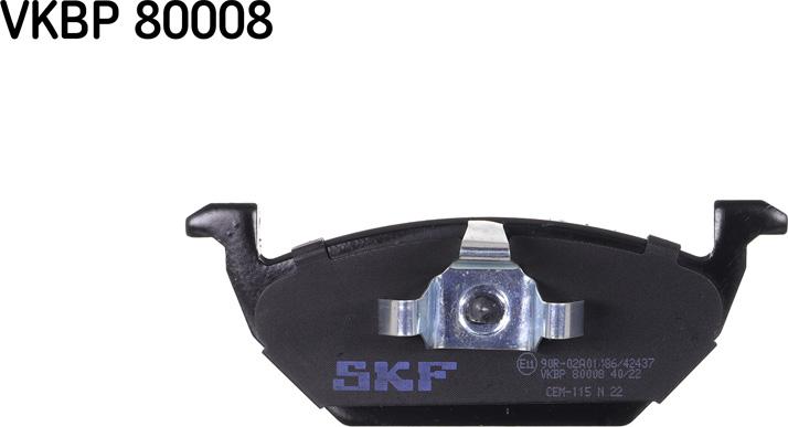 SKF VKBP 80008 - Kit pastiglie freno, Freno a disco www.autoricambit.com