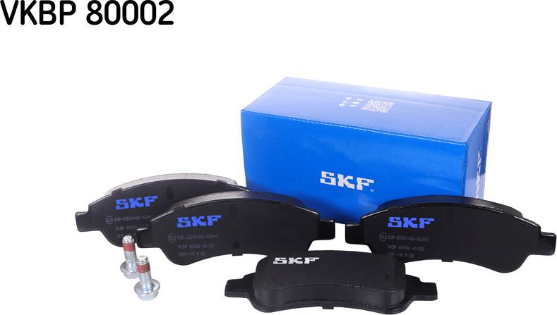 SKF VKBP 80002 - Kit pastiglie freno, Freno a disco www.autoricambit.com