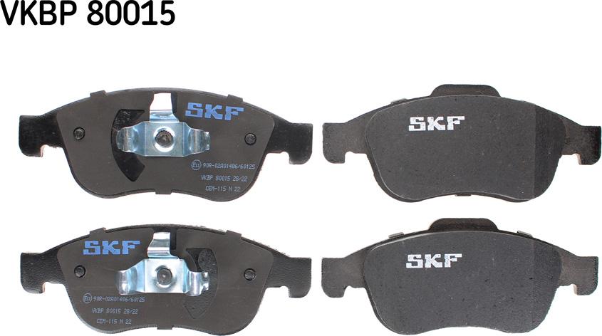 SKF VKBP 80015 - Kit pastiglie freno, Freno a disco www.autoricambit.com