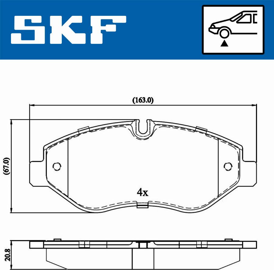 SKF VKBP 80089 - Kit pastiglie freno, Freno a disco www.autoricambit.com