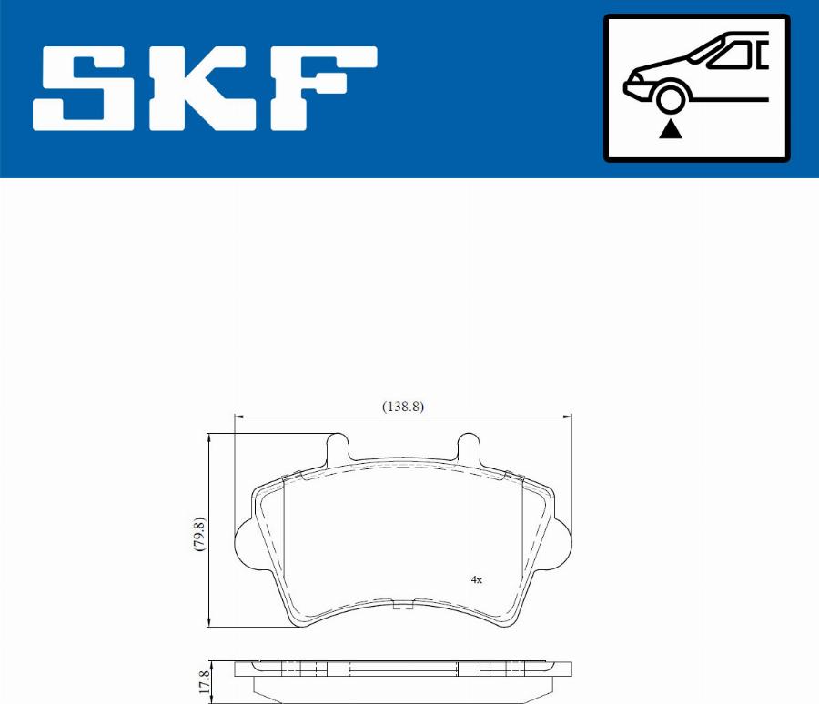 SKF VKBP 80084 - Kit pastiglie freno, Freno a disco www.autoricambit.com