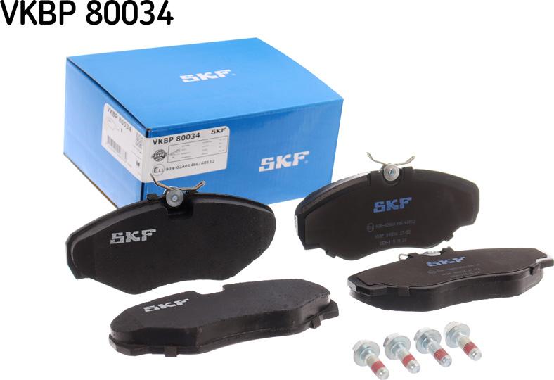 SKF VKBP 80034 - Kit pastiglie freno, Freno a disco www.autoricambit.com