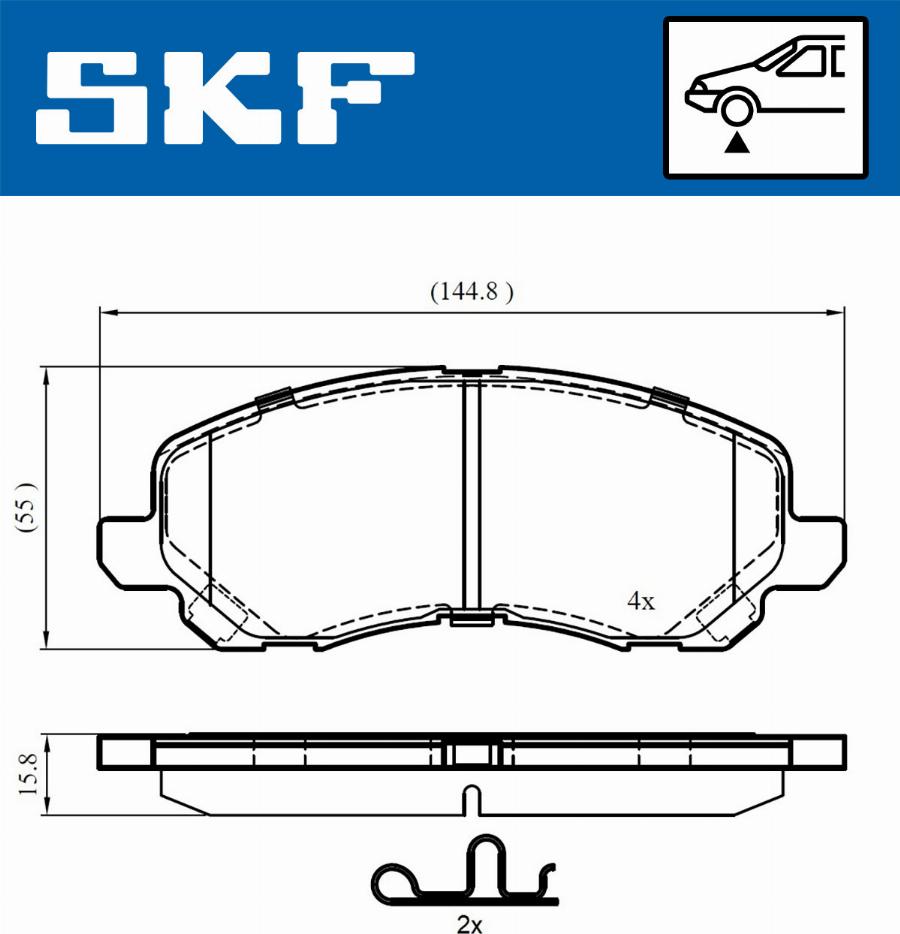 SKF VKBP 80169 A - Kit pastiglie freno, Freno a disco www.autoricambit.com