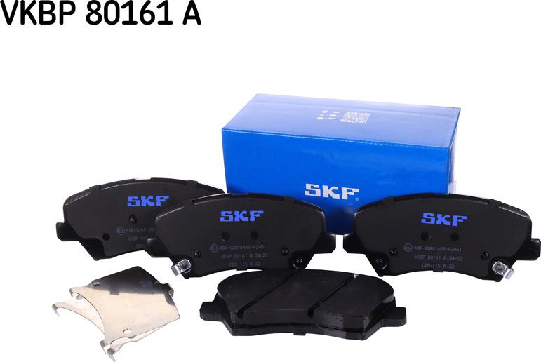 SKF VKBP 80161 A - Kit pastiglie freno, Freno a disco www.autoricambit.com