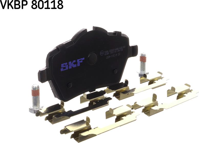 SKF VKBP 80118 - Kit pastiglie freno, Freno a disco www.autoricambit.com