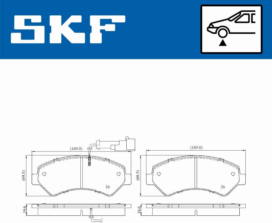 SKF VKBP 80137 E - Kit pastiglie freno, Freno a disco www.autoricambit.com