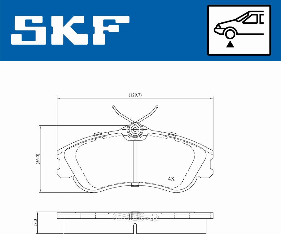 SKF VKBP 80356 - Kit pastiglie freno, Freno a disco www.autoricambit.com