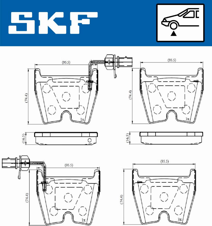 SKF VKBP 80369 E - Kit pastiglie freno, Freno a disco www.autoricambit.com