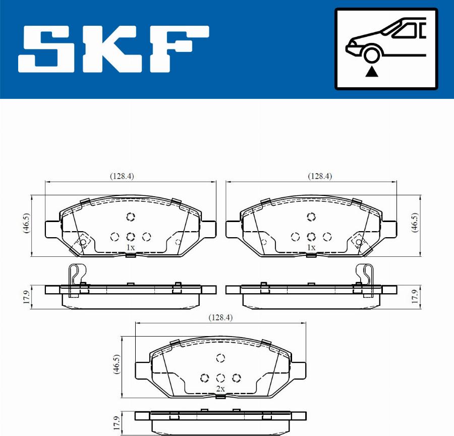 SKF VKBP 80367 A - Kit pastiglie freno, Freno a disco www.autoricambit.com