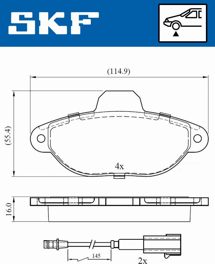 SKF VKBP 80299 E - Kit pastiglie freno, Freno a disco www.autoricambit.com