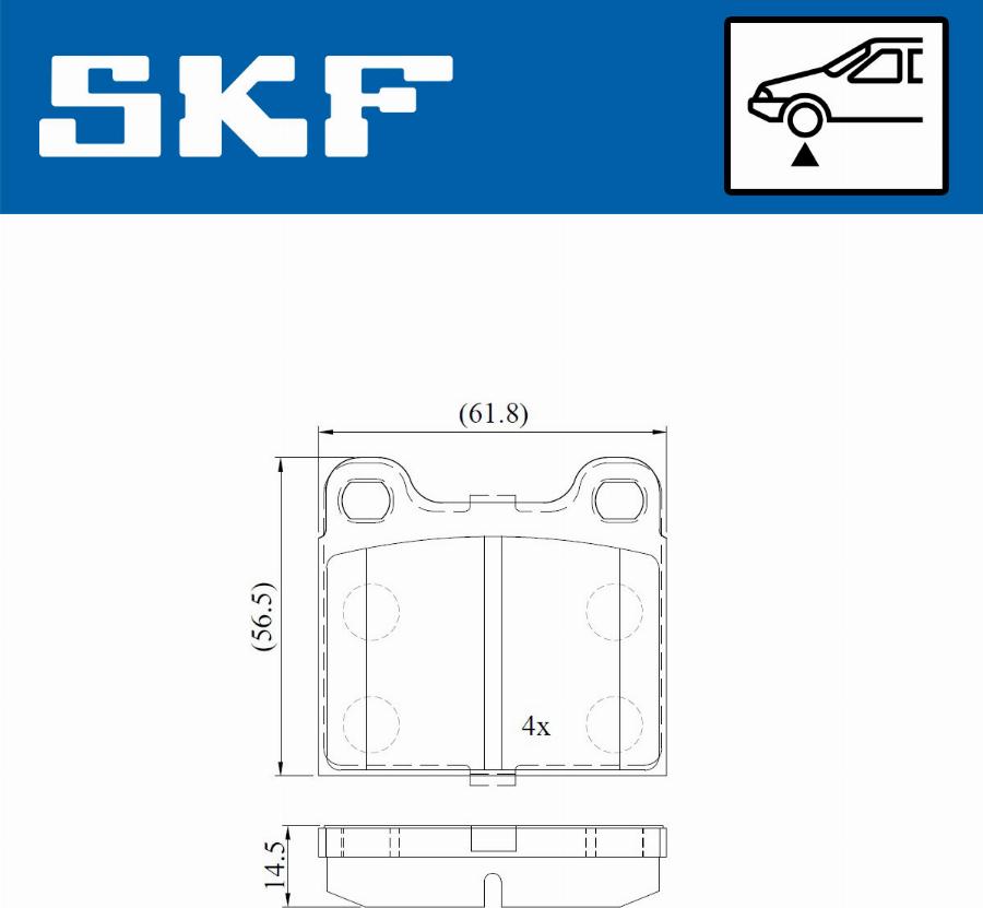 SKF VKBP 80248 - Kit pastiglie freno, Freno a disco www.autoricambit.com