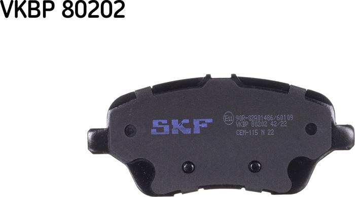 SKF VKBP 80202 - Kit pastiglie freno, Freno a disco www.autoricambit.com