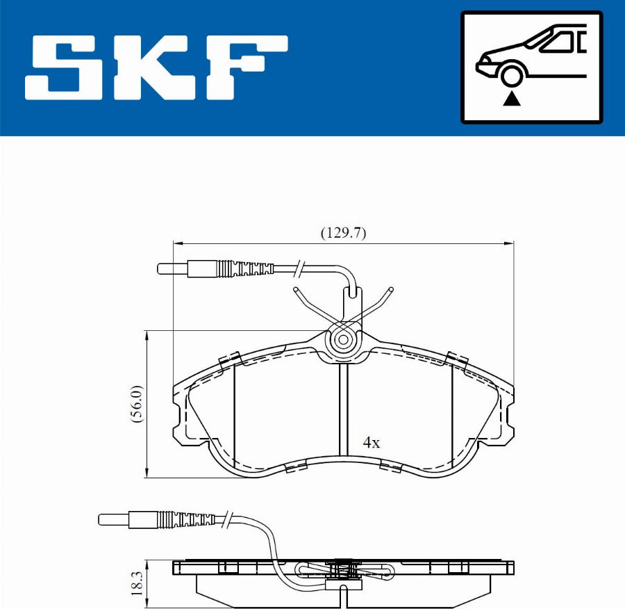 SKF VKBP 80281 E - Kit pastiglie freno, Freno a disco www.autoricambit.com