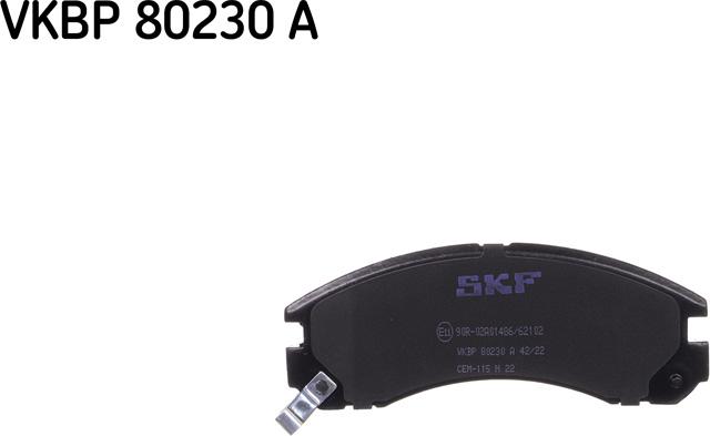 SKF VKBP 80230 A - Kit pastiglie freno, Freno a disco www.autoricambit.com