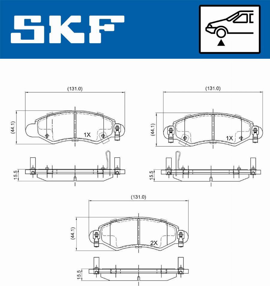 SKF VKBP 80223 A - Kit pastiglie freno, Freno a disco www.autoricambit.com