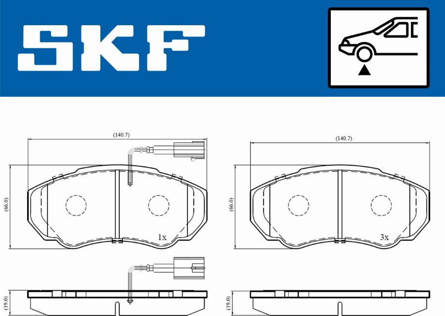 SKF VKBP 80273 E - Kit pastiglie freno, Freno a disco www.autoricambit.com