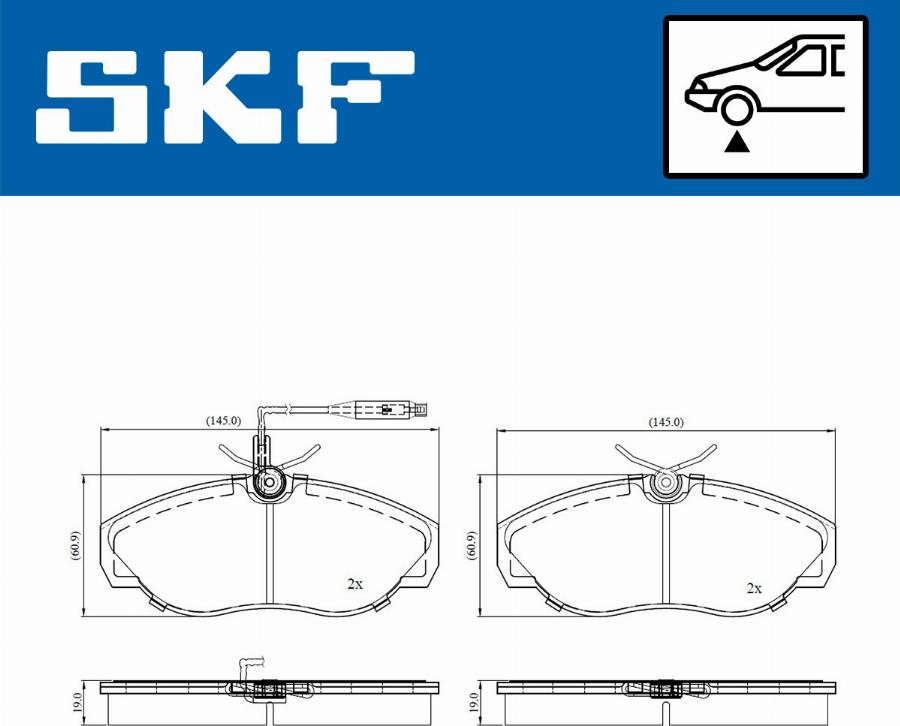 SKF VKBP 80795 E - Kit pastiglie freno, Freno a disco www.autoricambit.com